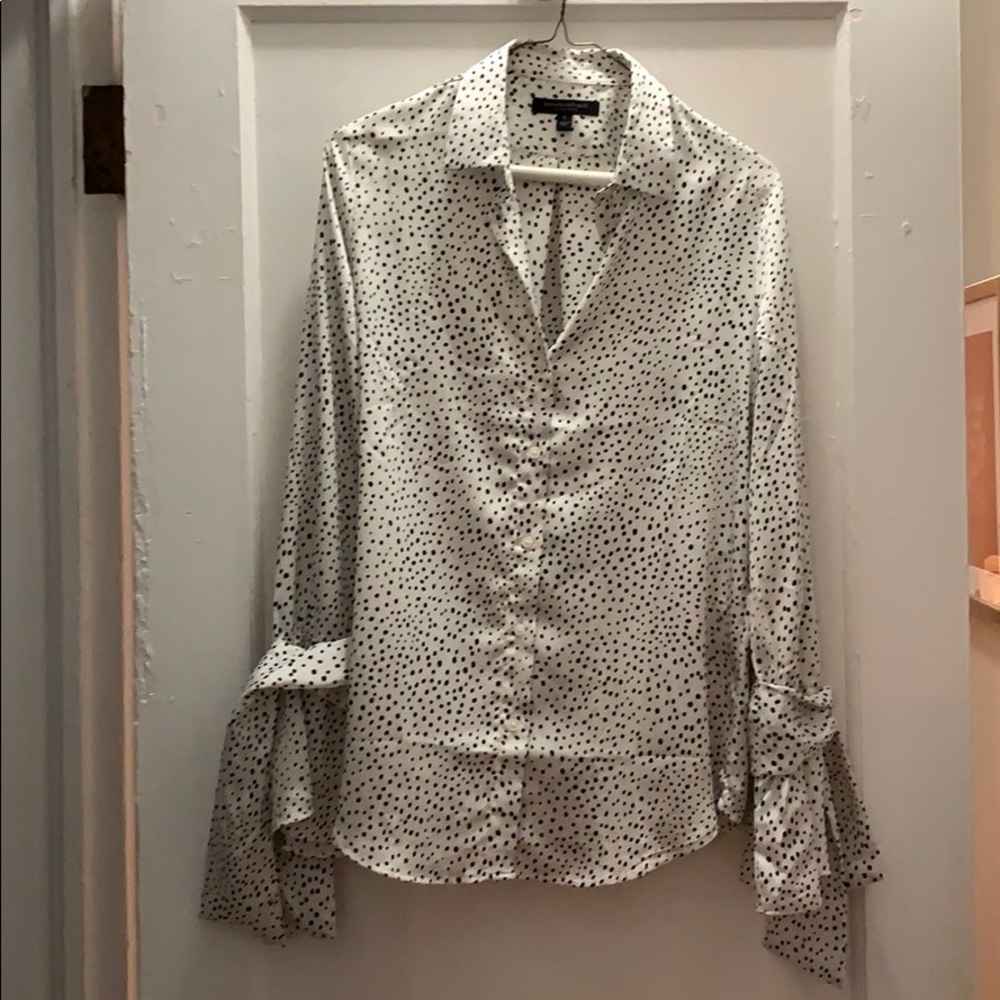 White with black polka dots blouse